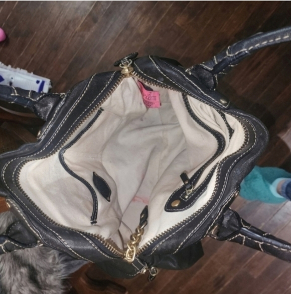 🍂🍁Y2K VERY RARE JUICY COUTURE REAL LEATHER SATCHEL - Picture 5 of 9